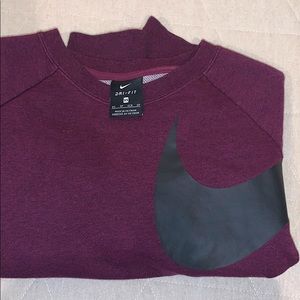 Nike Burgundy Cropped Crewneck